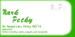 mark petky business card